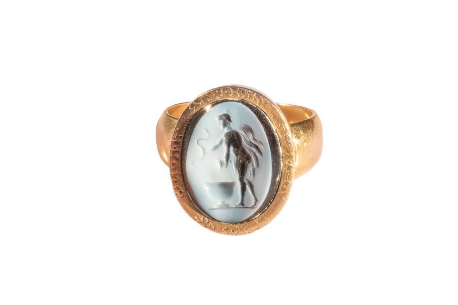 Cameo Ring in Antique Gold